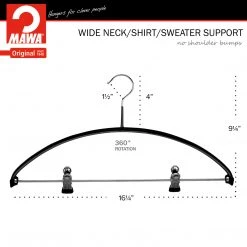 MAWA Euro, 40-PK, Pant Bar With Two Clips, Black