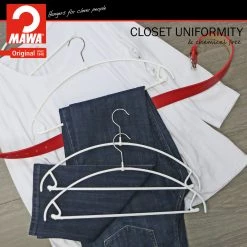 MAWA Euro Ultra Thin, 42-PTU, Pant Bar/Skirt Hook Hanger, White MAWA HANGERS 12 MAWA Euro Ultra Thin, 42-PTU, Pant Bar/Skirt Hook Hanger, White MAWA HANGERS