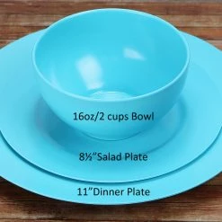 Reston Lloyd Ltd. 6pc Melamine Dinner Plate Set, Turquoise CALYPSO BASICS