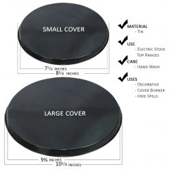 Reston Lloyd Ltd. Calypso Basics By Reston Lloyd, Tin Burner Cover Set, Black