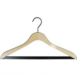 Reston Lloyd Bi-Color Classic 45 Hanger With Pant Bar, Black Hook