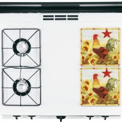 Reston Lloyd Ltd. Square Tin Burner Cover, Morning Rooster CALYPSO BASICS