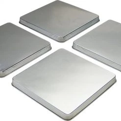Reston Lloyd Ltd. Calypso Basics By Reston Lloyd, Square Tin Burner Cover, Stainless Steel