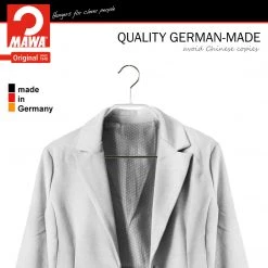 MAWA Silhouette, 40-FK, Pant Bar With Two Clips, White MAWA HANGERS