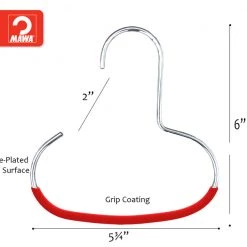 MAWA MAWA HANGERS Semi Round Scarf Hook, G-1, Red
